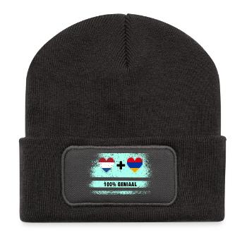 Arménie et Pays-Bas 100% Genius flag - Beanie recyclé à patch - charbon - Devant