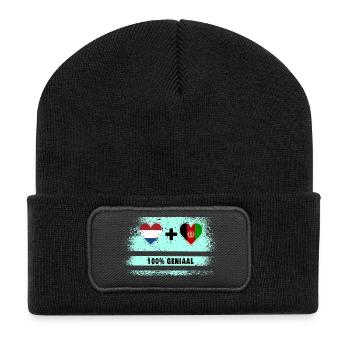 Afghanistan et Pays-Bas 100% Genius flag - Beanie recyclé à patch - noir - Devant