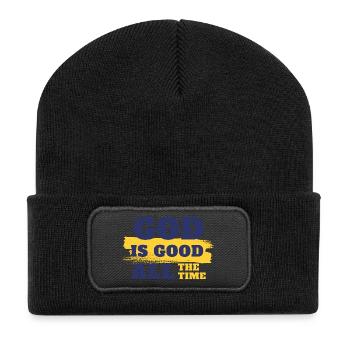 Inspirational Faith Quote Design - Recycled Patch Beanie - black - Front