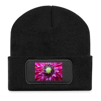 Pink Flower Blossom Colorful Pink Poster - Recycled Patch Beanie - black - Front