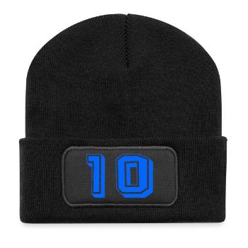 10. 10 ANS. 10e ANNIVERSAIRE. ANNIVERSAIRE 10 ANS. - Beanie recyclé à patch - noir - Devant