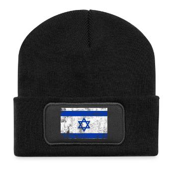 Israel Flag Flag Grunge Retro Vintage - Recycled Patch Beanie - black - Front