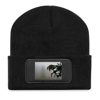 Magie du cône de la forêt nuageuse / Feldberg - Beanie recyclé à patch - noir - Devant