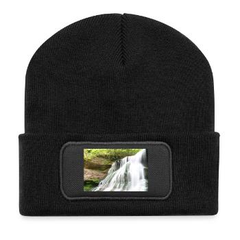 Waterfall Waldzauber / Hörschbach - Recycled Patch Beanie - black - Front