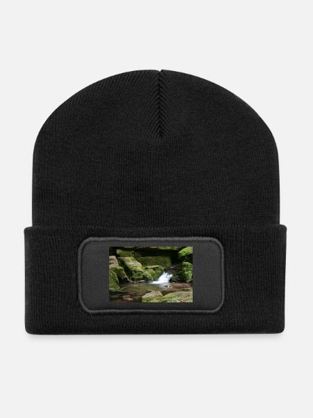 MONBACH IN THE NORTHERN BLACK FOREST - Recycled Patch Beanie - black