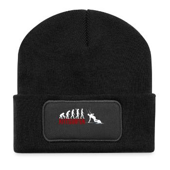 Evolution Kitesurfen - Recycelte Patch Beanie - Schwarz - Vorne