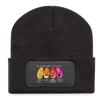 Beförderung - Recycelte Patch Beanie - Dunkelgrau - Vorne