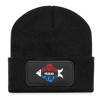 Egmond aan zee - Beanie recyclé à patch - noir - Devant