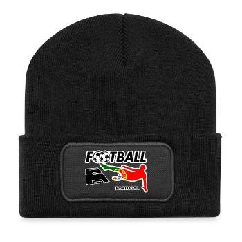 Football fever Portugal - Recycled Patch Beanie - black - Front