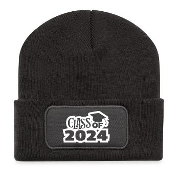 baccalaureate, baccalaureate, baccalaureate, bachelor - Recycled Patch Beanie - dark grey - Front