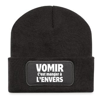 Partying, Bac Party, Fiesta - Recycelte Patch Beanie - Dunkelgrau - Vorne
