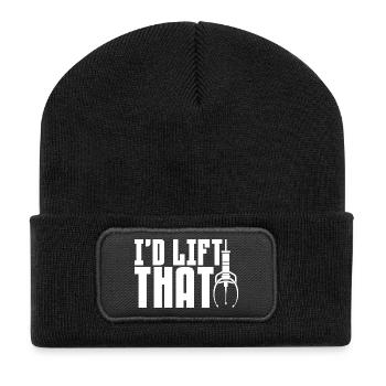 Id lift that Design for a claw game lover - Recycelte Patch Beanie - Schwarz - Vorne