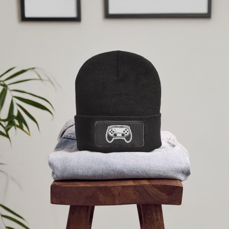 Videospiel Controller Zeichnung Recycelte Patch Beanie