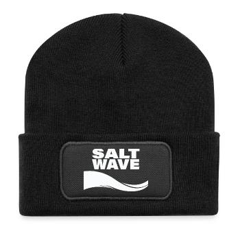 SALT WAVE - Recycled Patch Beanie - black - Front