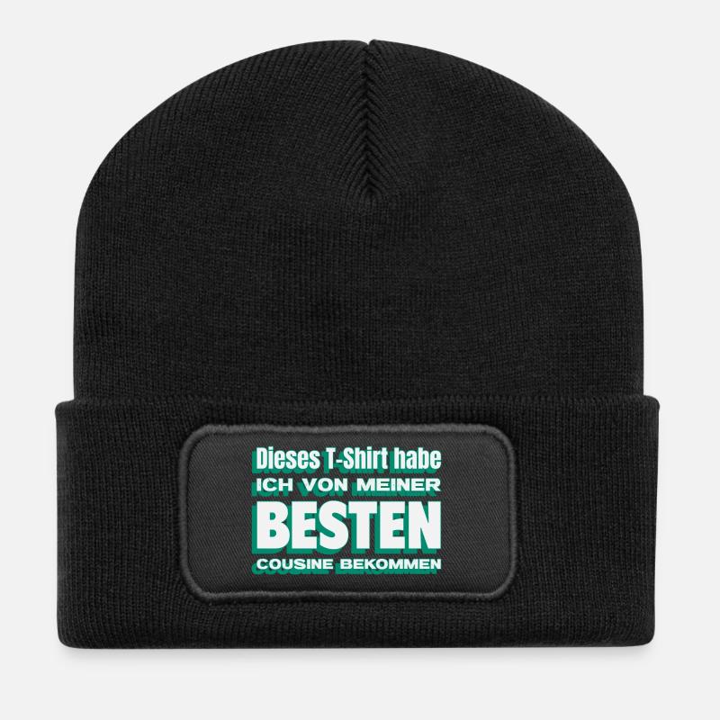 Gift from my best cousin - Recycled Patch Beanie - black