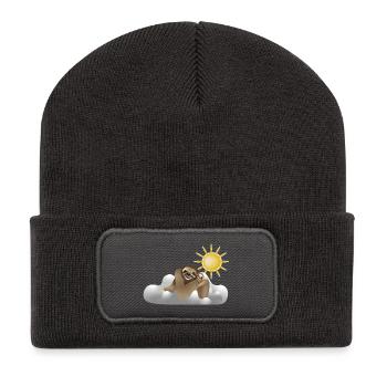 Sloth Clouds - Recycled Patch Beanie - dark grey - Front