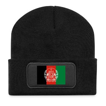 Afghanistan - Beanie recyclé à patch - noir - Devant