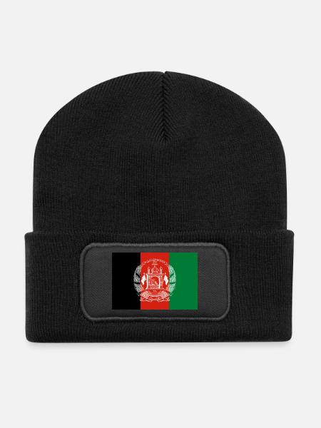 Afghanistan - Recycelte Patch Beanie - Schwarz