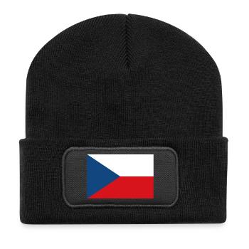 Tschechische Republik - Recycelte Patch Beanie - Schwarz - Vorne