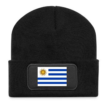 Uruguay - Beanie recyclé à patch - noir - Devant