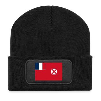 Wallis und Futuna - Recycelte Patch Beanie - Schwarz - Vorne