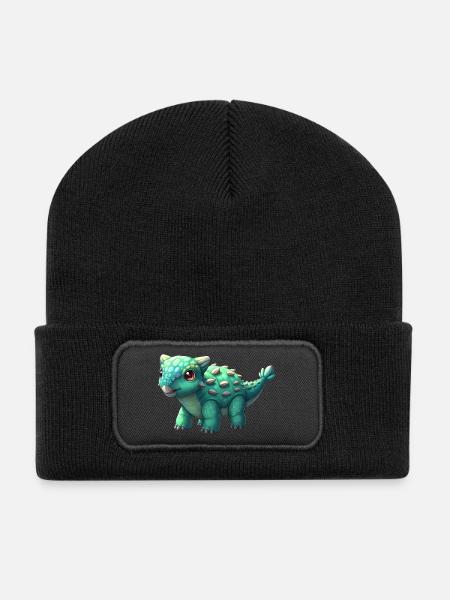 BIG - Recycelte Patch Beanie - Schwarz