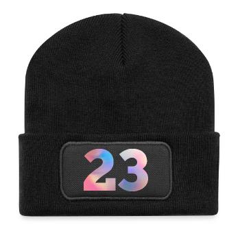 Colorful Number 23 - Recycled Patch Beanie - black - Front