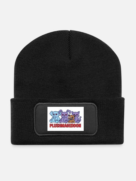 Plushmageddon - Recycelte Patch Beanie - Schwarz