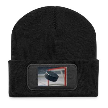 Sports - Hockey sur glace - Beanie recyclé à patch - noir - Devant