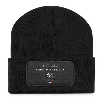 Saint Jean de Luz Pyrénées 64, Baskenland Frankreich - Recycelte Patch Beanie - Schwarz - Vorne