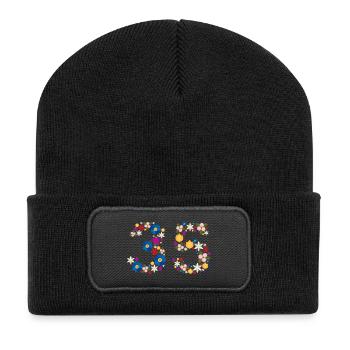 Fleurs 35 - Beanie recyclé à patch - noir - Devant