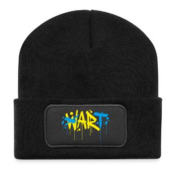 Art War Peace Make art not war - Recycled Patch Beanie - black - Front