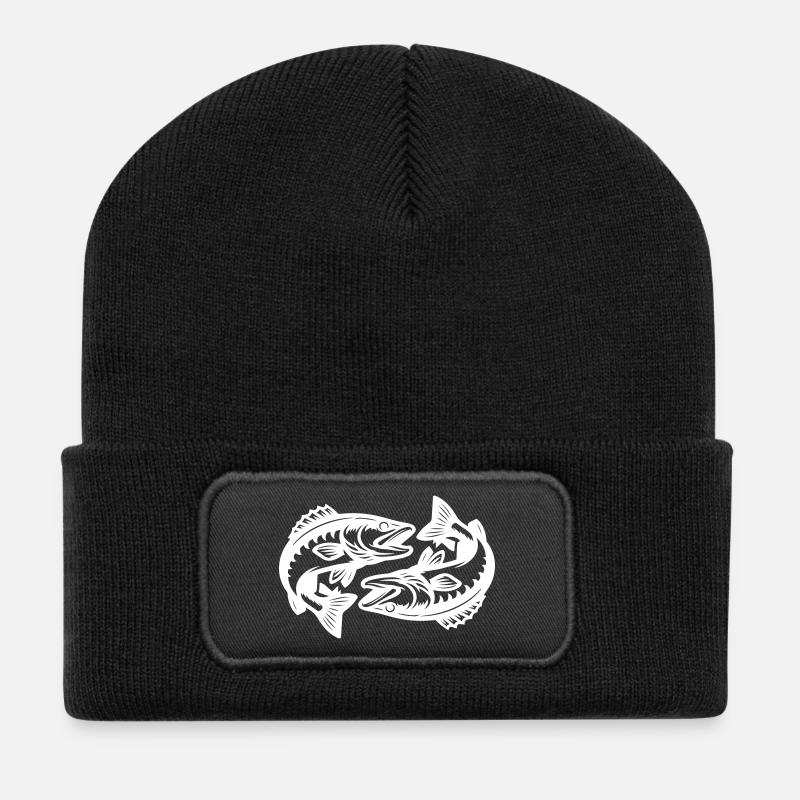 Pike Fish - Recycled Patch Beanie - black