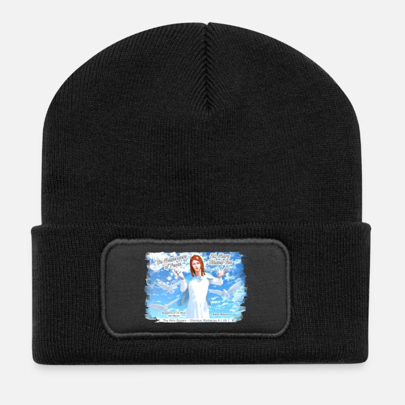 Mariä Himmelfahrt in Cielo - Madonna - Recycelte Patch Beanie - Schwarz