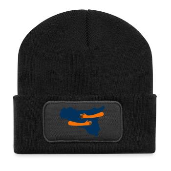 A hug to Sicily - Recycled Patch Beanie - black - Front