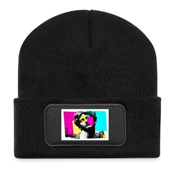 Classic sculpture in urban pop art style - Recycled Patch Beanie - black - Front