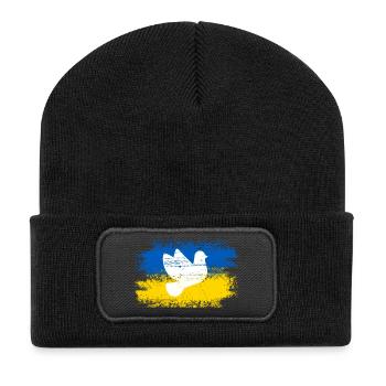 L’Ukraine : Colombe de la Paix - Beanie recyclé à patch - noir - Devant