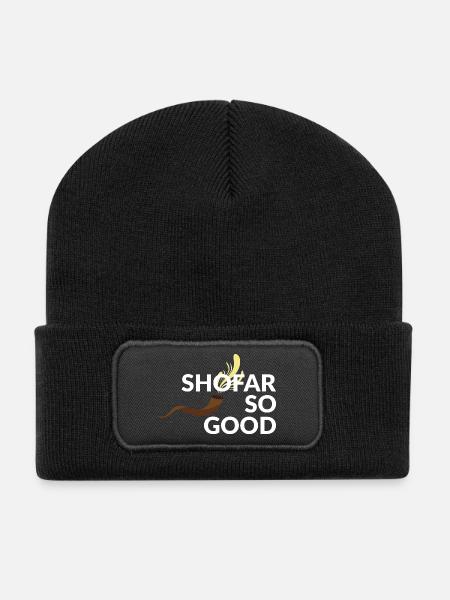 Shofar si bon - Beanie recyclé à patch - noir