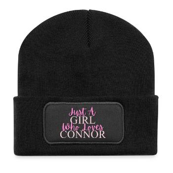 Conception de citation sur l’autonomisation des filles - Beanie recyclé à patch - noir - Devant