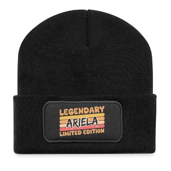 Ariela as a name - Recycled Patch Beanie - black - Front
