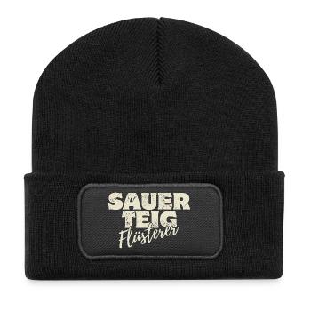 Chuchoteur au levain - Beanie recyclé à patch - noir - Devant