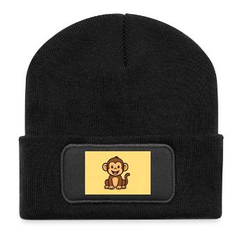 Monkey - Recycled Patch Beanie - black - Front