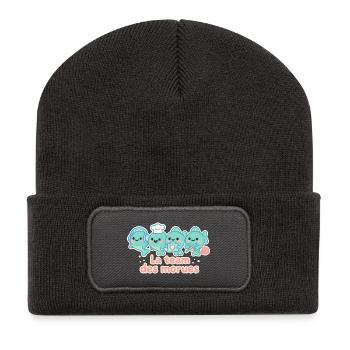 La team des morues mascottes nautiques - Beanie recyclé à patch - charbon - Devant
