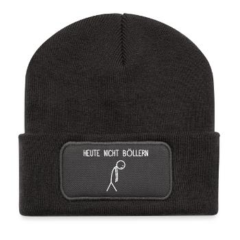 Don't firecrack pyrotechnics today fireworks - Recycled Patch Beanie - dark grey - Front
