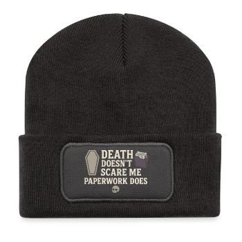 Cadavre Science Humour noir Mort Positif - Beanie recyclé à patch - charbon - Devant