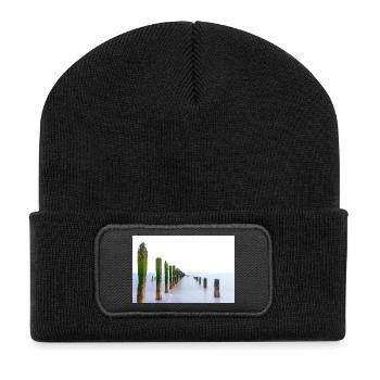 Point d’éjection d’exposition longue - Beanie recyclé à patch - noir - Devant