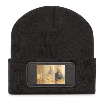 care - Recycled Patch Beanie - dark grey - Front