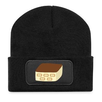 Cozy Tiramisu Design - Recycled Patch Beanie - black - Front