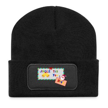 Jingle jusqu’à ce que vous laissiez tomber Design de Noël drôle - Beanie recyclé à patch - noir - Devant
