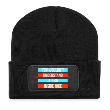 Vous ne comprendriez pas que c’est une blague d’initié - Beanie recyclé à patch - noir - Devant